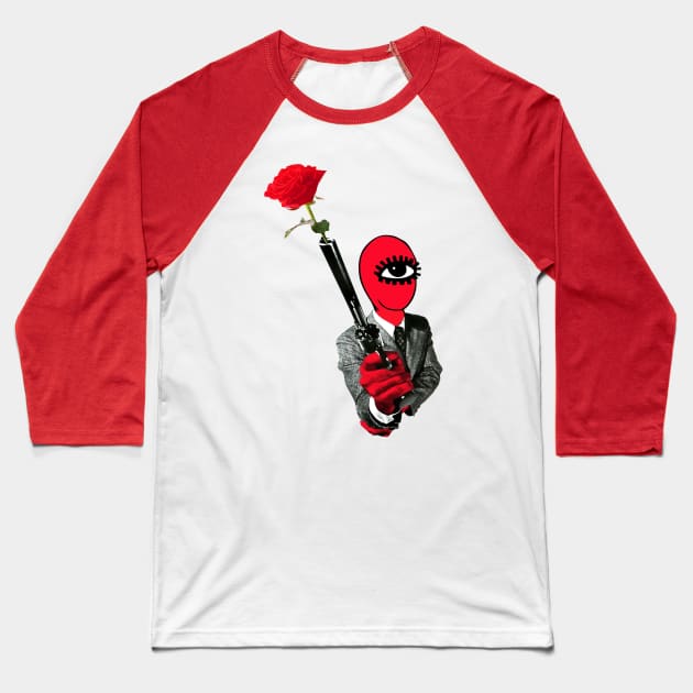 Cyclops Rose Shooter Baseball T-Shirt by idrockthat